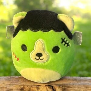 Squishmallows Len the Frankenstein Bear 4” Plush Toy Halloween Green Black